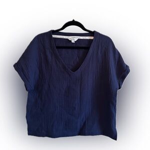 Nicole Miller Navy Blue Sleepwear Top Size M | Comfy & Stylish | Luxe Nightwear